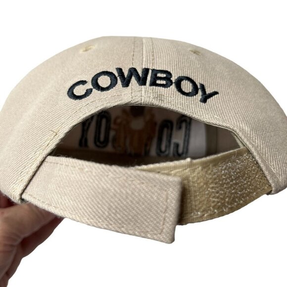 Cowboy Hat Cap Strap Back Beige Embroidered Saddle Western Rodeo Work Un… - Picture 8 of 8